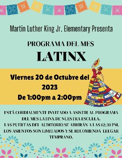 Hispanic Heritage Month Program Spanish